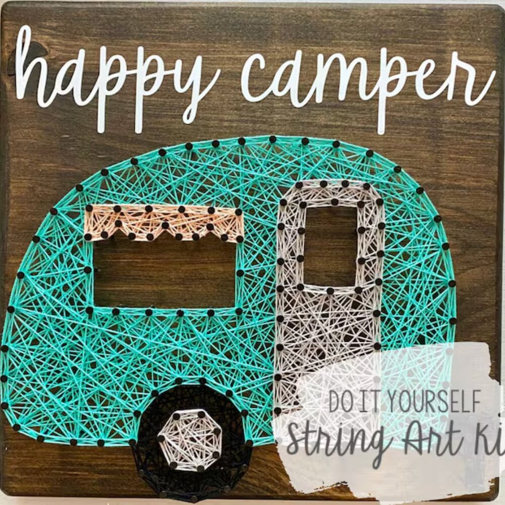 DIY Happy Camper String Art Kit